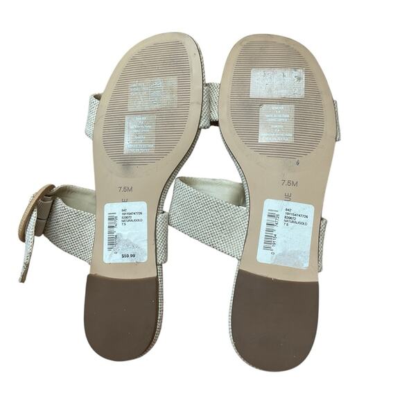 Saks fifth avenue tan canvas sandals‎ 7.5 - Picture 3 of 3